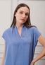 Blusa scollo a v manica corta