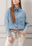 Camicia crop in denim