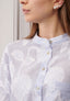 Camicia righe e fiori ricamati