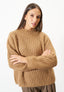 Maglione mohair coste ampia