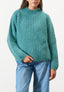 Maglione mohair coste ampia