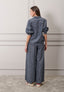 Pantalone ampio in chambray