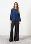 Palazzo trousers with side zip