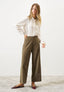 Palazzo trousers with elastic waist