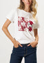 T-shirt con stampa e scritta