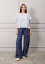 Pantalone ampio in chambray