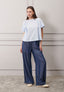 Pantalone ampio in chambray