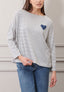 T-shirt over righe e cuore