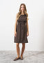 Short sleeveless dress with belt